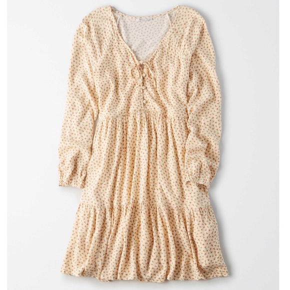 American Eagle Yellow Floral Babydoll 